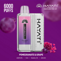 Hayati vape liquid - ザクロとブドウ Hayati Infinity 6000ポッドキット 26BF156