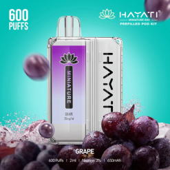 Hayati vape liquid - 葡萄 Hayati Miniature 600 ポッドキット 26BF36