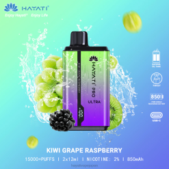 Hayati vape review - キウイ グレープ ラズベリー Hayati Pro Ultra 使い捨て 15000 パフ 26BF202