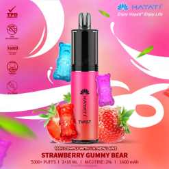 Hayati vape review - ストロベリーグミベア Hayati Twist 使い捨て 26BF82