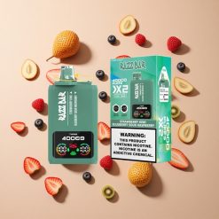 Razz Bar 40000パフ ストロベリーキウイ_ブルーベリーサワーラズベリー パワースクリーンディスプレイ 卸売 日本