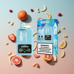 Razz Bar 40000パフ ブルーラズアイス-ストロベリーワーターメロンバブルガム パワースクリーンディスプレイ 卸売 日本